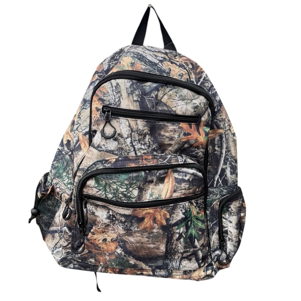 Swiss Design Camo Camouflage Wood Nature Men’s Unisex Backpack 18X16”
